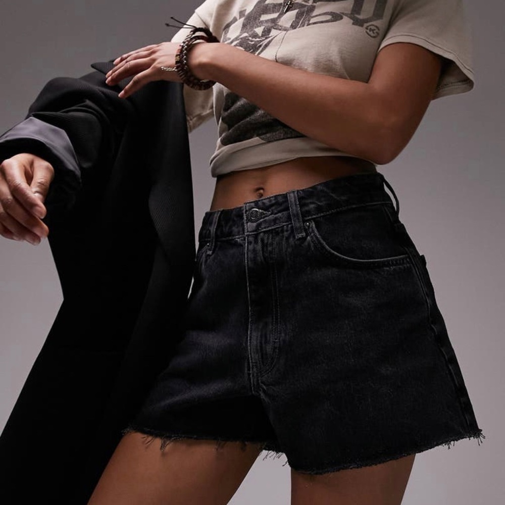 Topshop high waist mom shorts